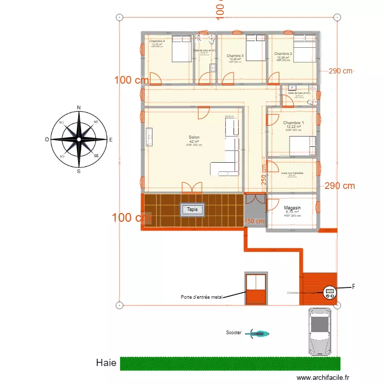 Plan  de construction de la famille SAMAKE (2). Plan de 