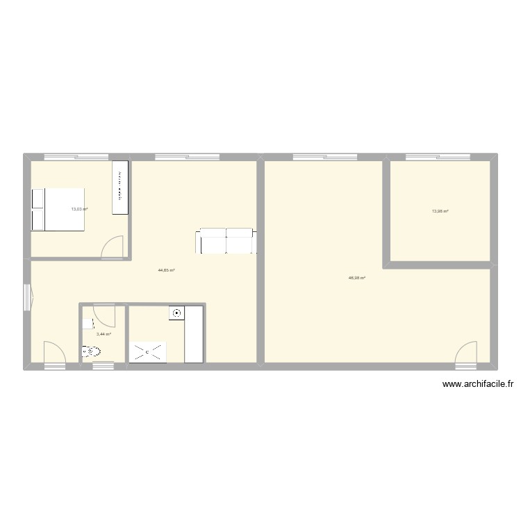 gite 1. Plan de 0 pièce et 0 m2