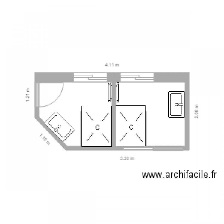 Plan SDB après Tx v2. Plan de 0 pièce et 0 m2