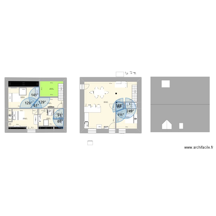 Plans maison projet rouziers v4. Plan de 15 pièces et 119 m2