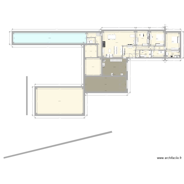 Vedrin maison et piscine 2. Plan de 0 pièce et 0 m2