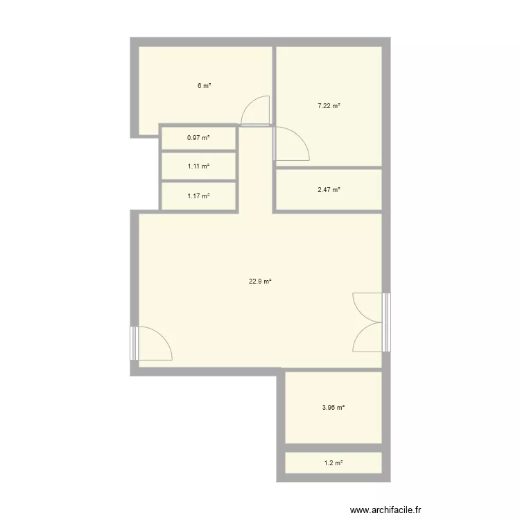 Appartement Gr&eacute;zieu. Plan de 