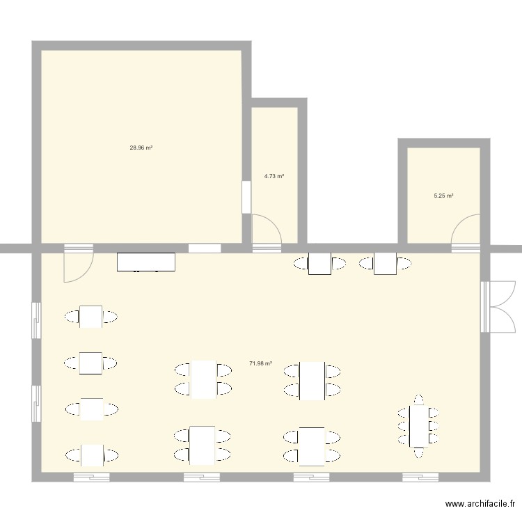 Salle de restaurant . Plan de 0 pièce et 0 m2