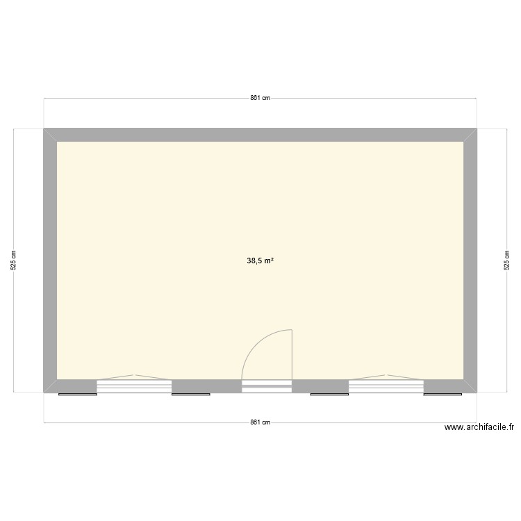 Facade RDC. Plan de 0 pièce et 0 m2