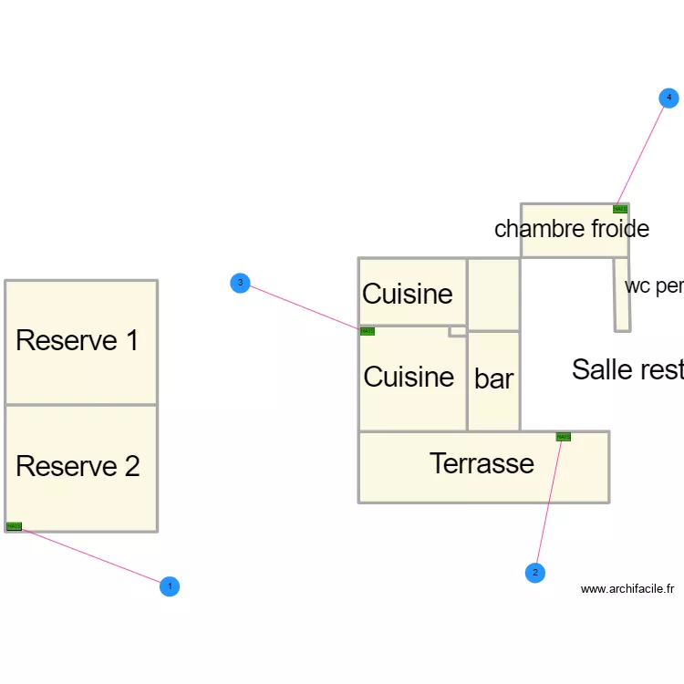auberge express. Plan de 