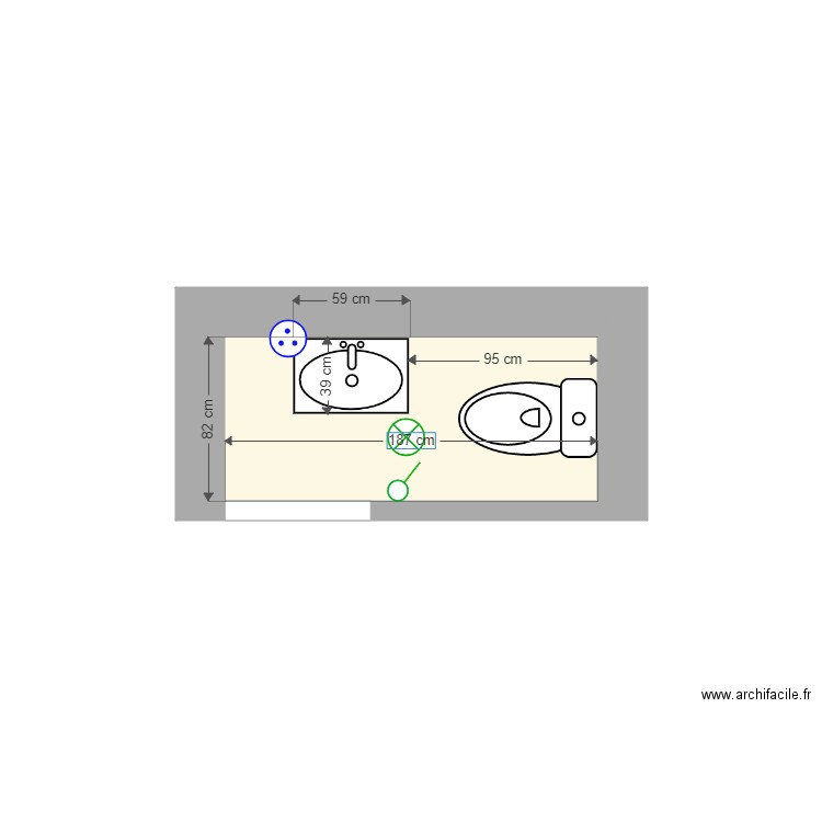 WC RDC. Plan de 0 pièce et 0 m2