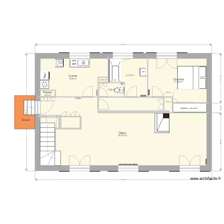 Pavillon 166 RDC. Plan de 
