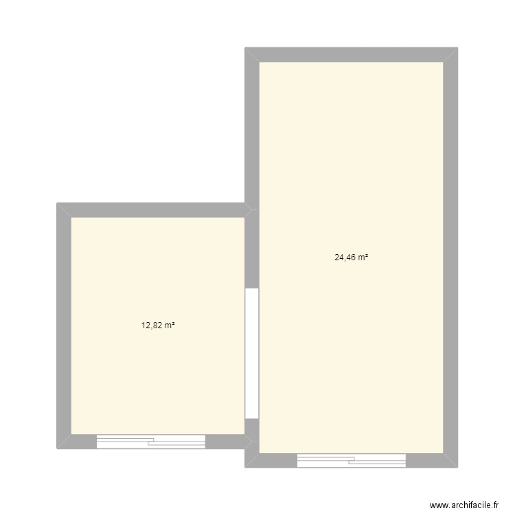 sainte agnes. Plan de 2 pièces et 37 m2