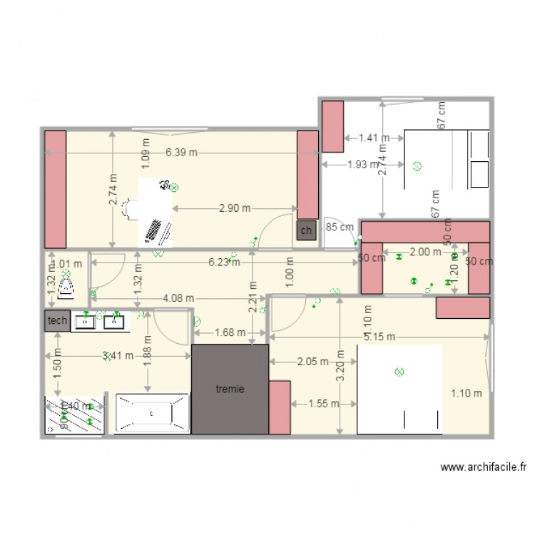 etage meubles lumiere. Plan de 0 pièce et 0 m2