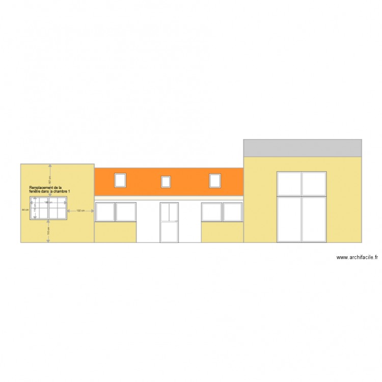 Plan de Facade. Plan de 0 pièce et 0 m2