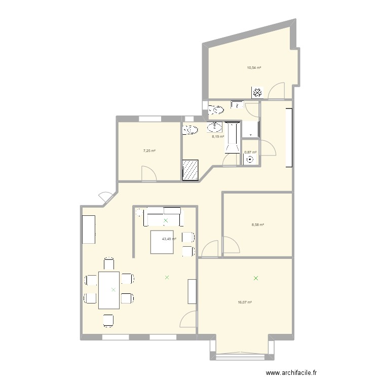 capua actual sin tabique salon. Plan de 0 pièce et 0 m2