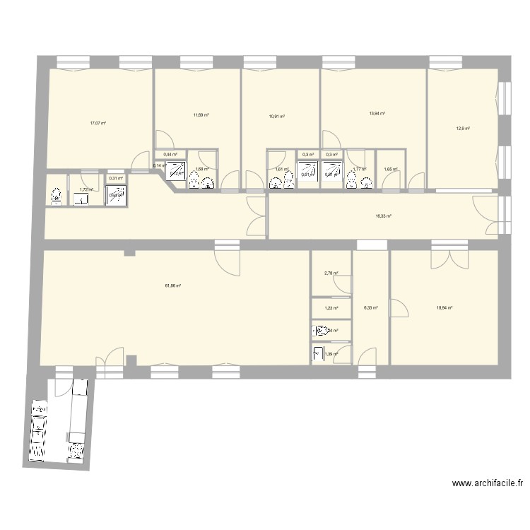 RodinRdC Securite. Plan de 0 pièce et 0 m2