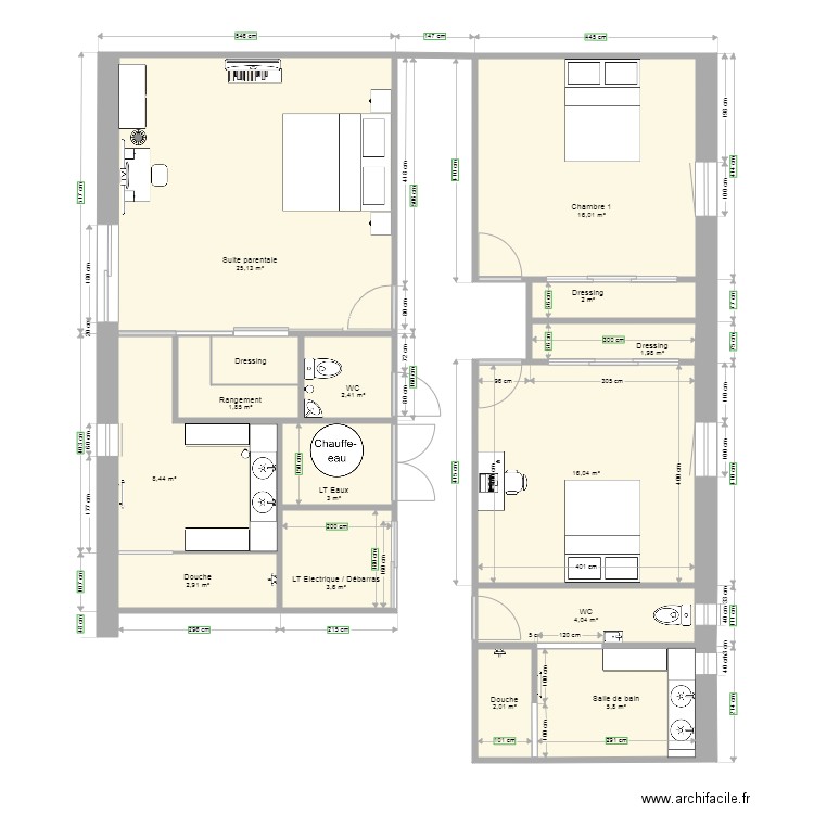 NewCasa. Plan de 15 pièces et 97 m2