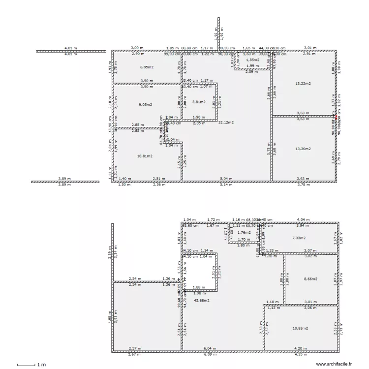 ONZE MANCHES ETAGE 2. Plan de 