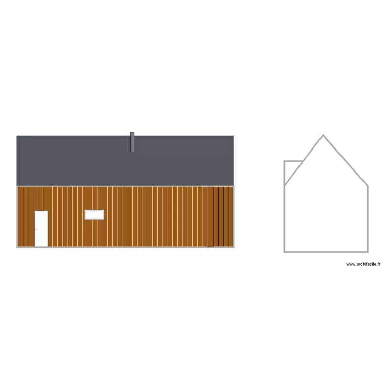 facade nord. Plan de 