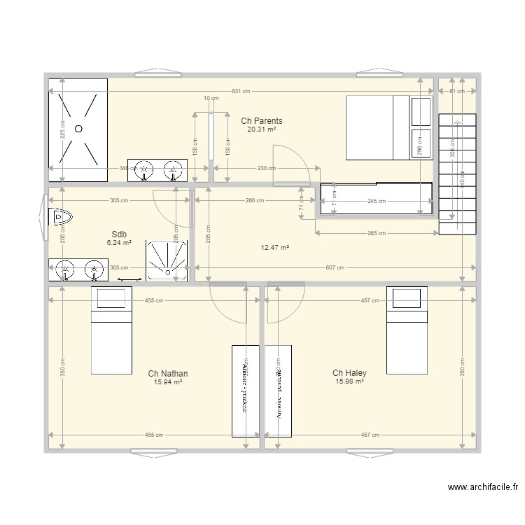 Plan 2 avec etage etage. Plan de 0 pièce et 0 m2