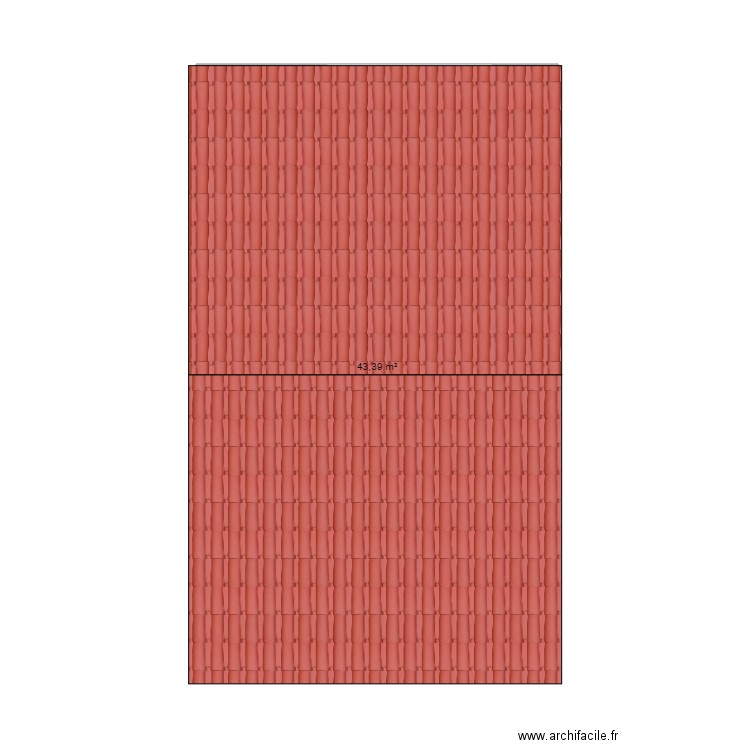 Garage 2. Plan de 1 pièce et 43 m2
