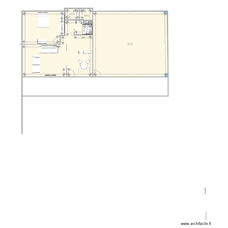 Plan 2. Plan de 4 pièces et 140 m2