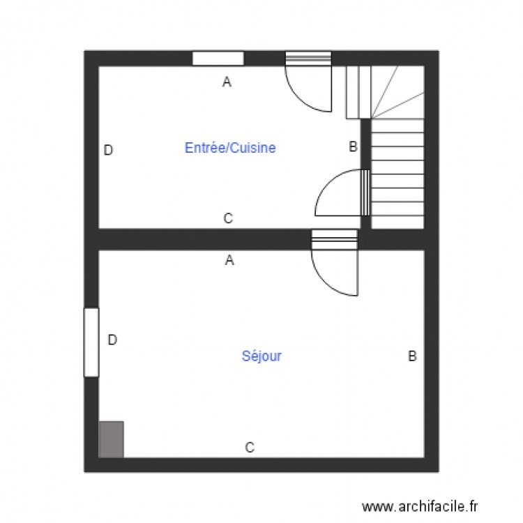 GAIDOU RDC. Plan de 0 pièce et 0 m2