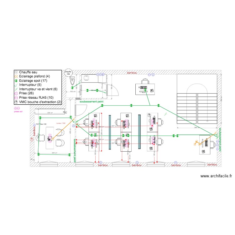 bureau de notaire 1er etage V3 openspacelec. Plan de 0 pièce et 0 m2