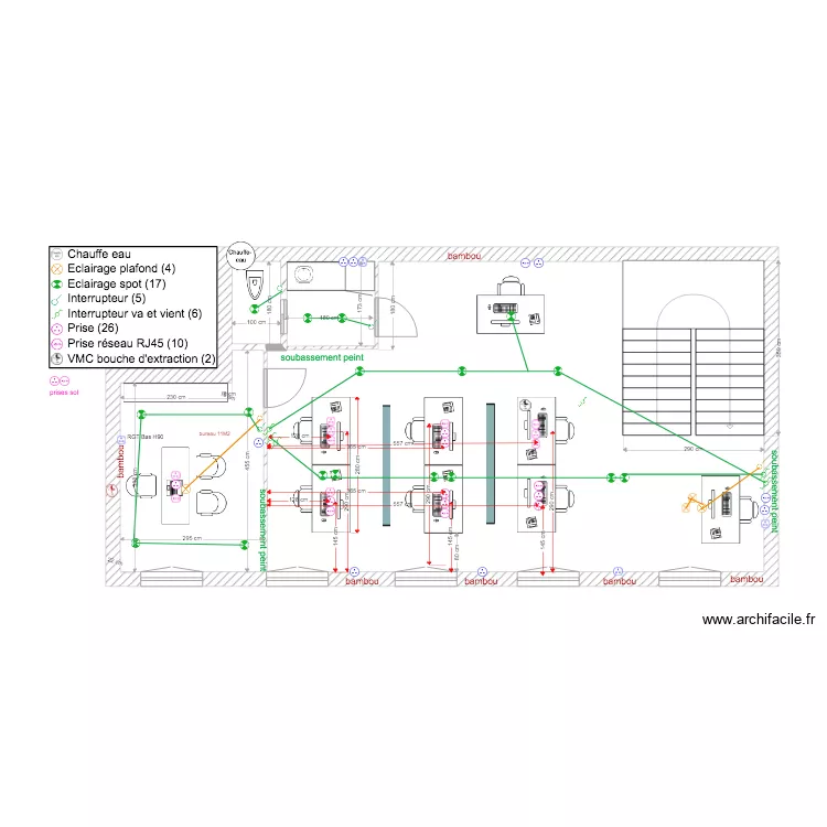 bureau de notaire 1er etage V3 openspacelec. Plan de 