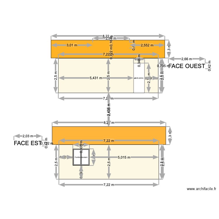 COUPE 7,22. Plan de 0 pièce et 0 m2