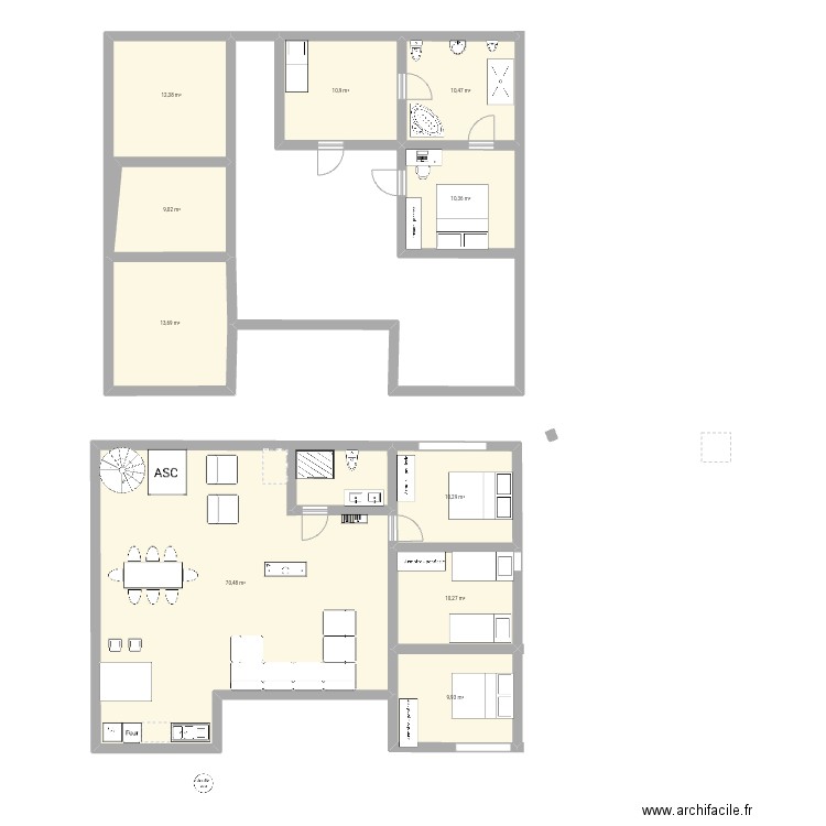 Cousins. Plan de 0 pièce et 0 m2