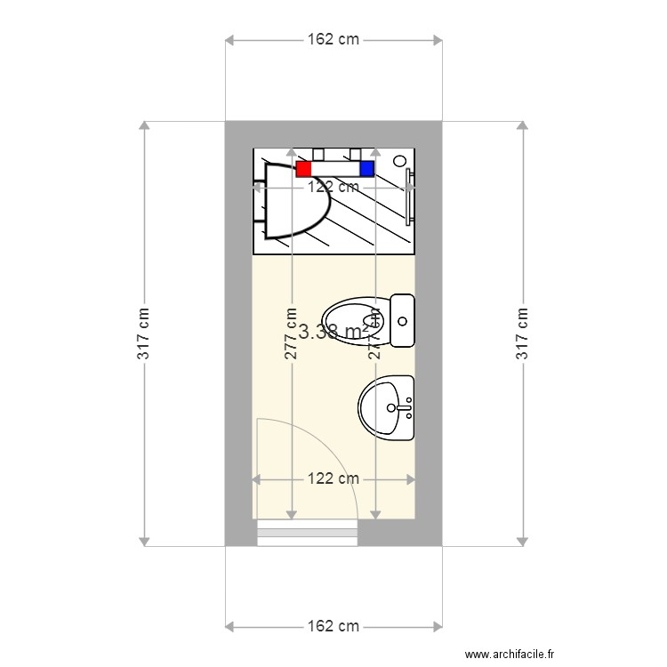 chevarin sdb villerest projet. Plan de 0 pièce et 0 m2