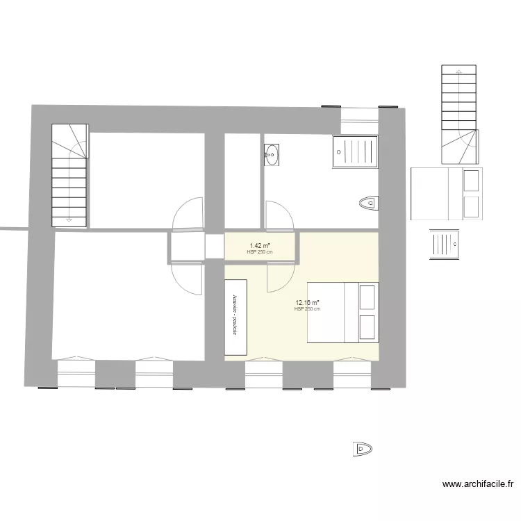 &eacute;tage Grouchy. Plan de 