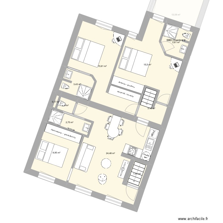 Mediatheque_plan_2_studio-meubles-final test-1_isolation. Plan de 0 pièce et 0 m2