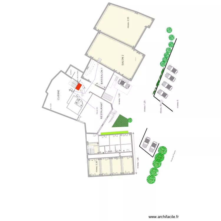 PLAN LES FRASSES 1er ETAGE RECEPTION/BAR/REST. Plan de 
