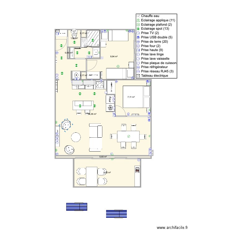 Santa Clara 2 avec implantation elec v ilot 2. Plan de 0 pièce et 0 m2