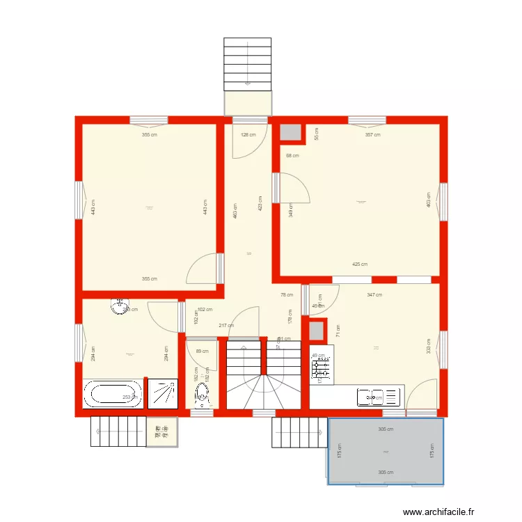 BI 3902 rd c&ocirc;t&eacute;. Plan de 