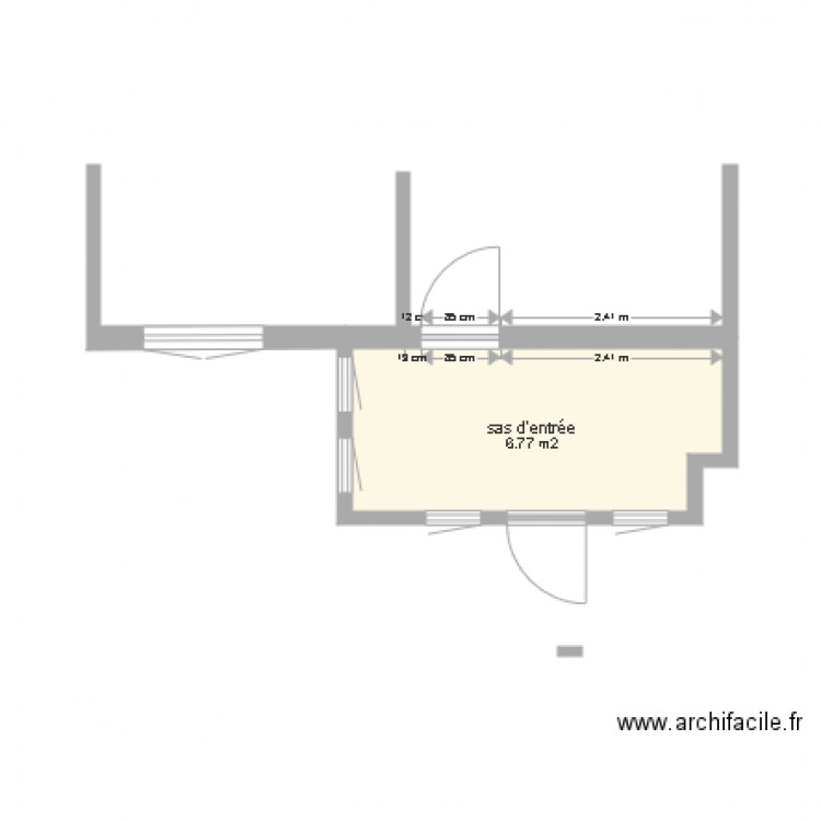 sas d entree maison. Plan de 0 pièce et 0 m2