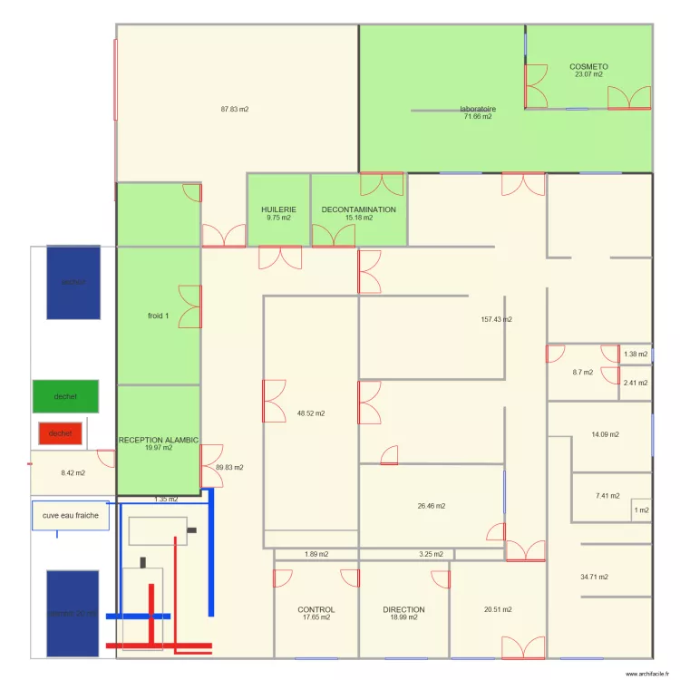 essai &agrave; plat22. Plan de 