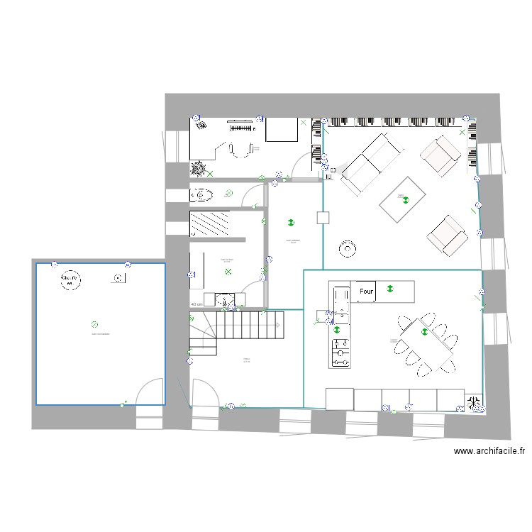 PLAN RDC 2eme VOLET éléctricité. Plan de 0 pièce et 0 m2