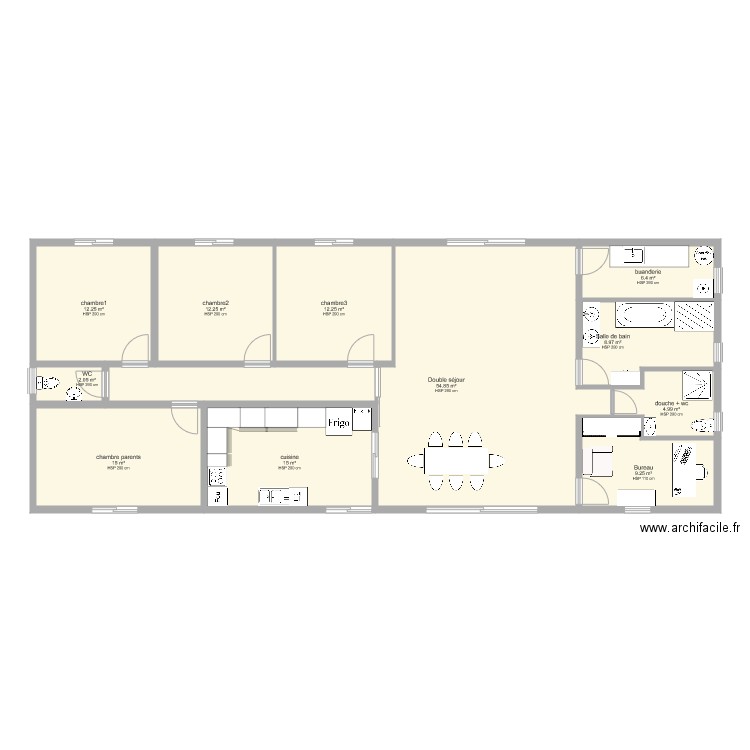 maison individuelle 4 chambres. Plan de 0 pièce et 0 m2