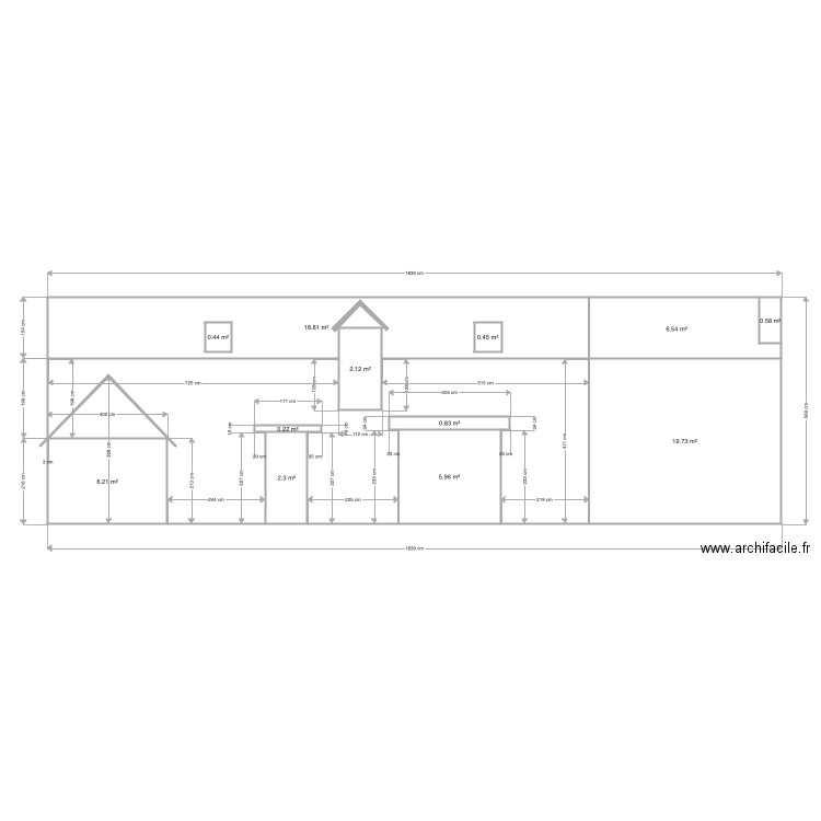 Dépendance face ouest modifiée. Plan de 0 pièce et 0 m2