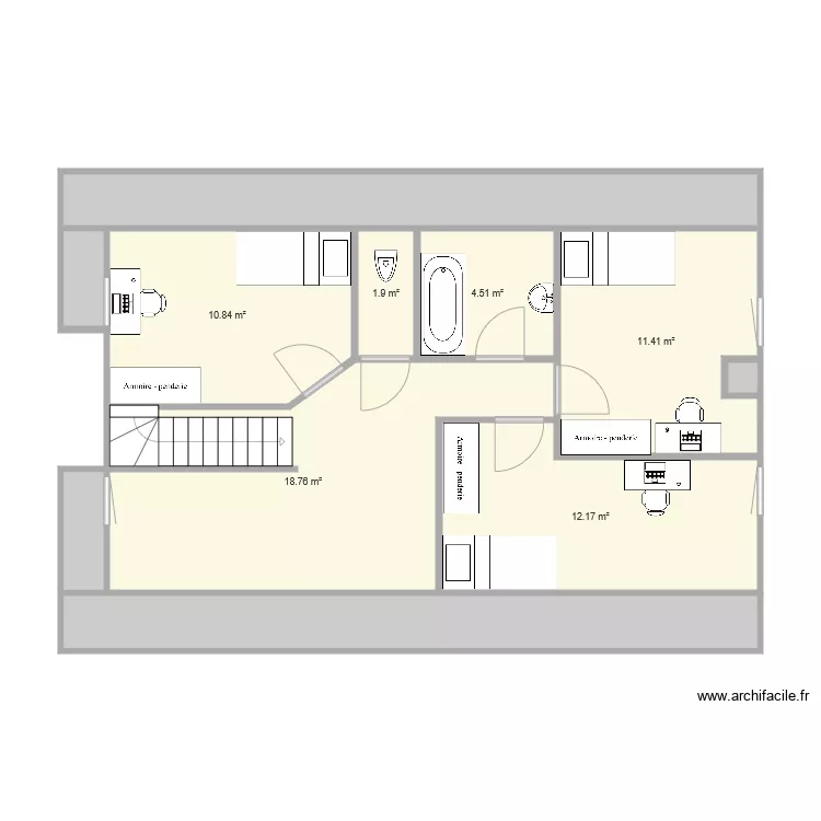 MODELE ECO V1 ETAGE. Plan de 