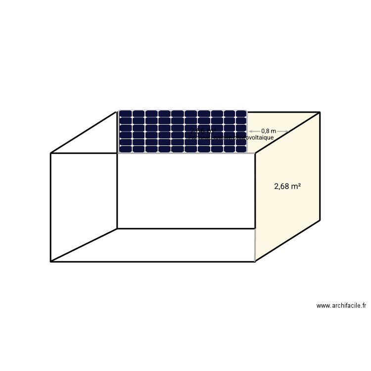 magazin. Plan de 2 pièces et 5 m2