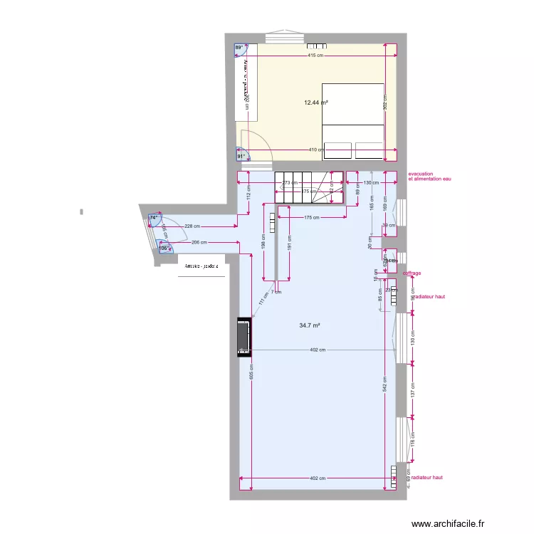 plan 1 3 eme etage vierge. Plan de 