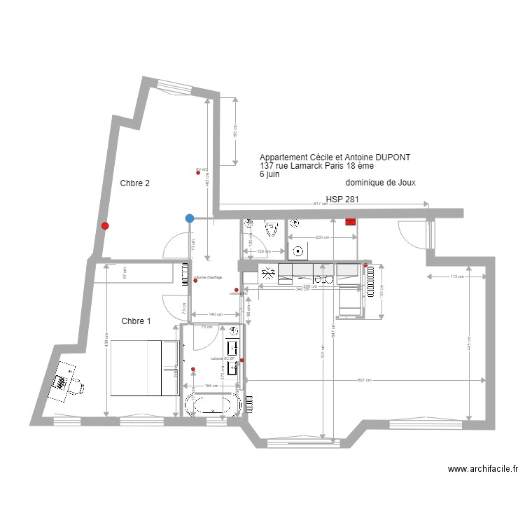 antoine et cecile D existant 1 juin 3. Plan de 0 pièce et 0 m2