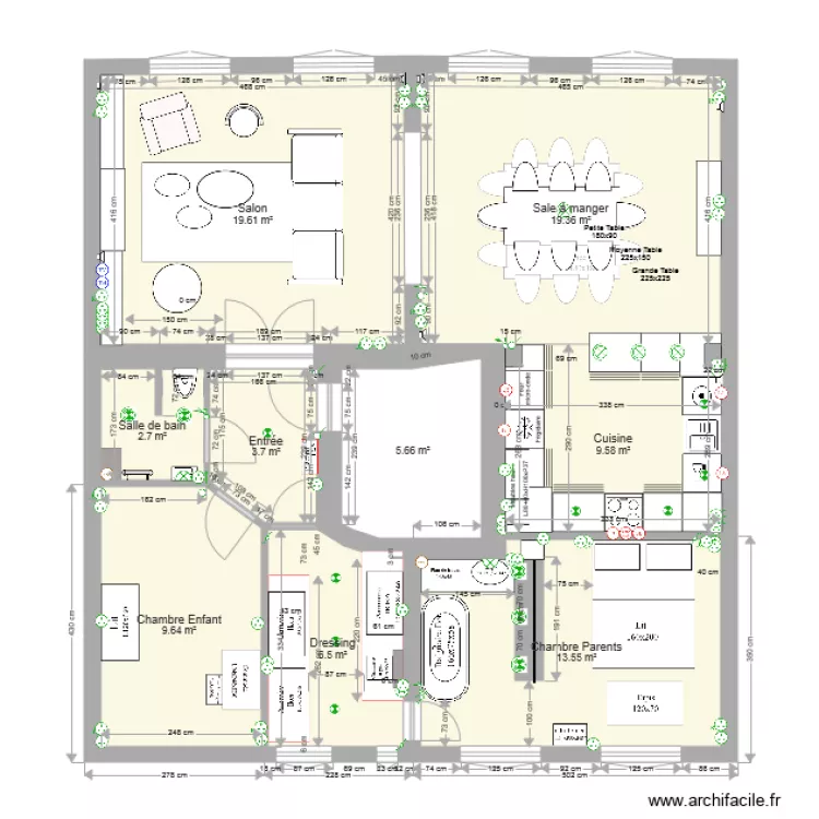 Plan Appartement Descombes du 20 mars 2017. Plan de 