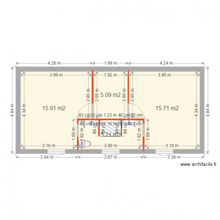 chambre etage 2. Plan de 0 pièce et 0 m2