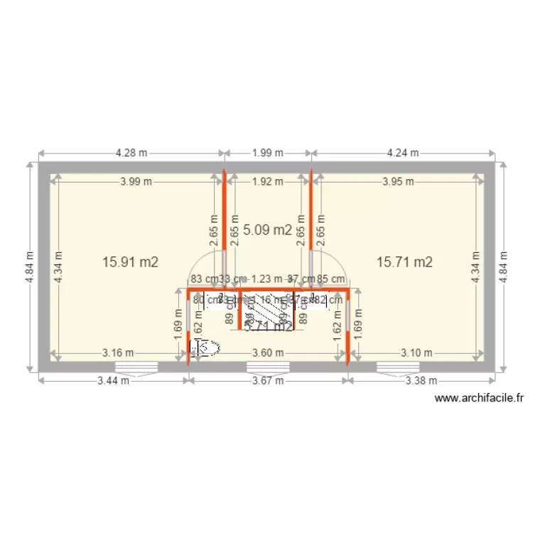 chambre etage 2. Plan de 