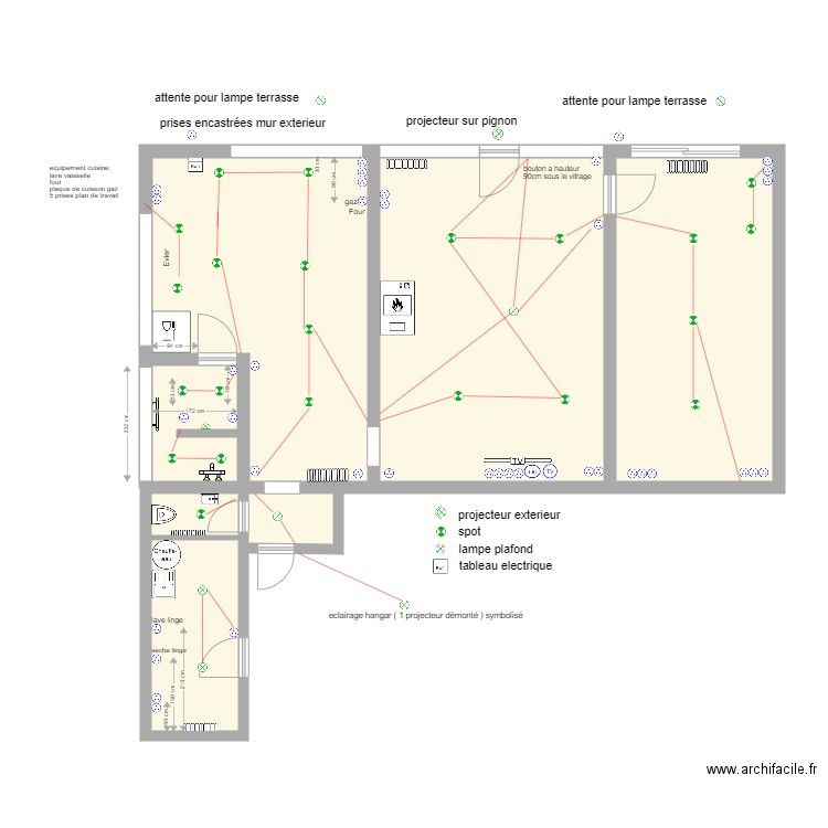 liesbeth appartement plan electricien. Plan de 0 pièce et 0 m2