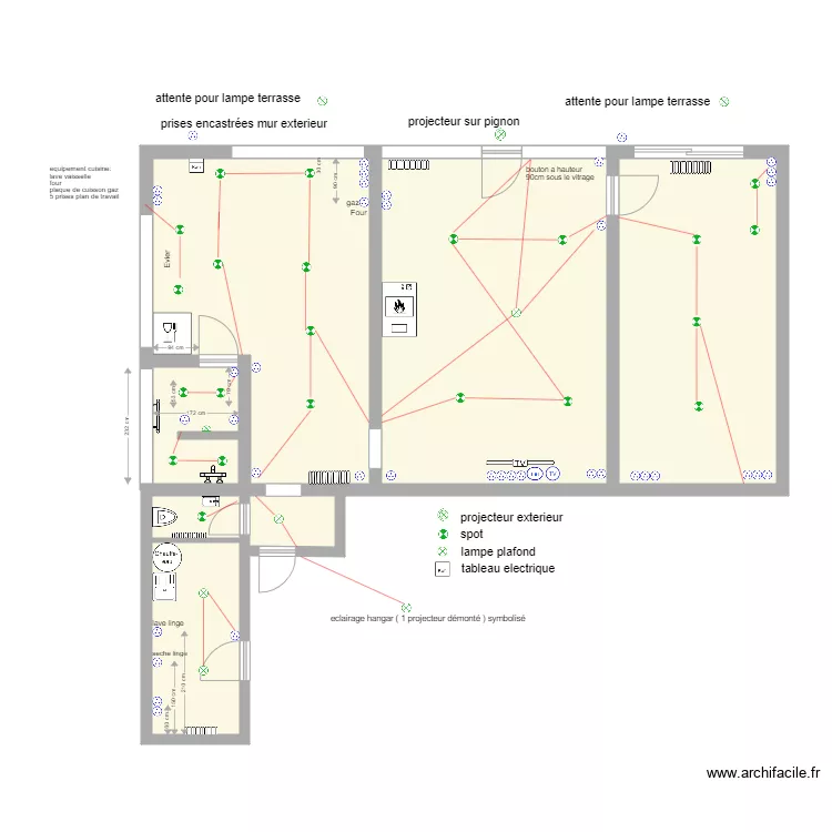liesbeth appartement plan electricien. Plan de 