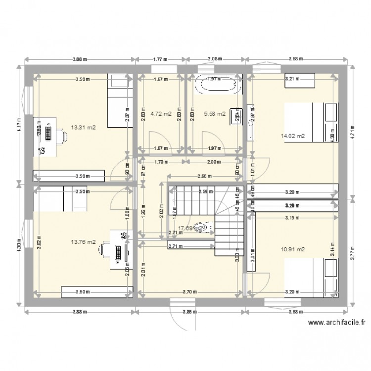 Chambre RDC v1. Plan de 0 pièce et 0 m2