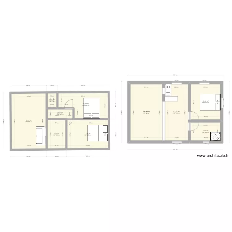 bungalow. Plan de 