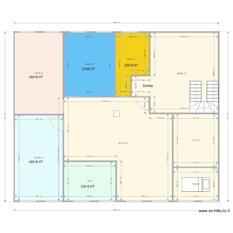 SIX FOURS 2021. Plan de 9 pièces et 166 m2